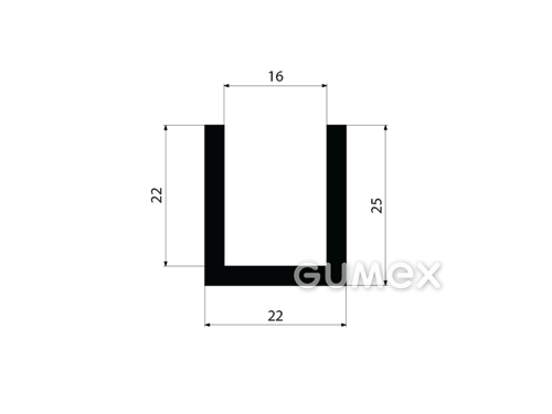 GUMOVÉ PROFILY TVARU "U" - EPDM